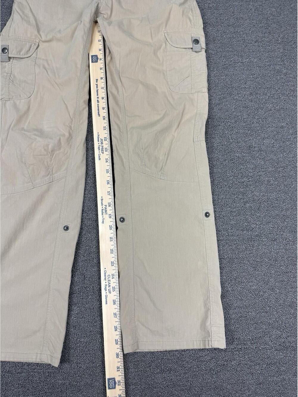 Kuhl Legendary Pants Womens 6 Reg Khaki Cargo Hiking Nylon Blend Roll Up - Picture 6 of 9